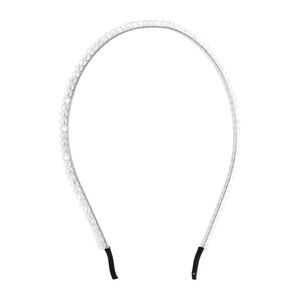 Rhinestone Headband Faux Crystal Hair Hoop Hairband White